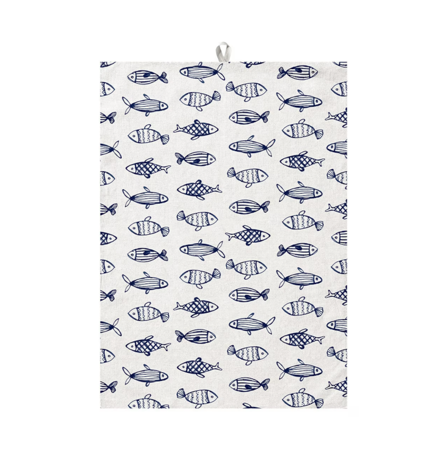 Kitchen Towel Fiskevik, Fishes in White & Blue 50 x 70 cm