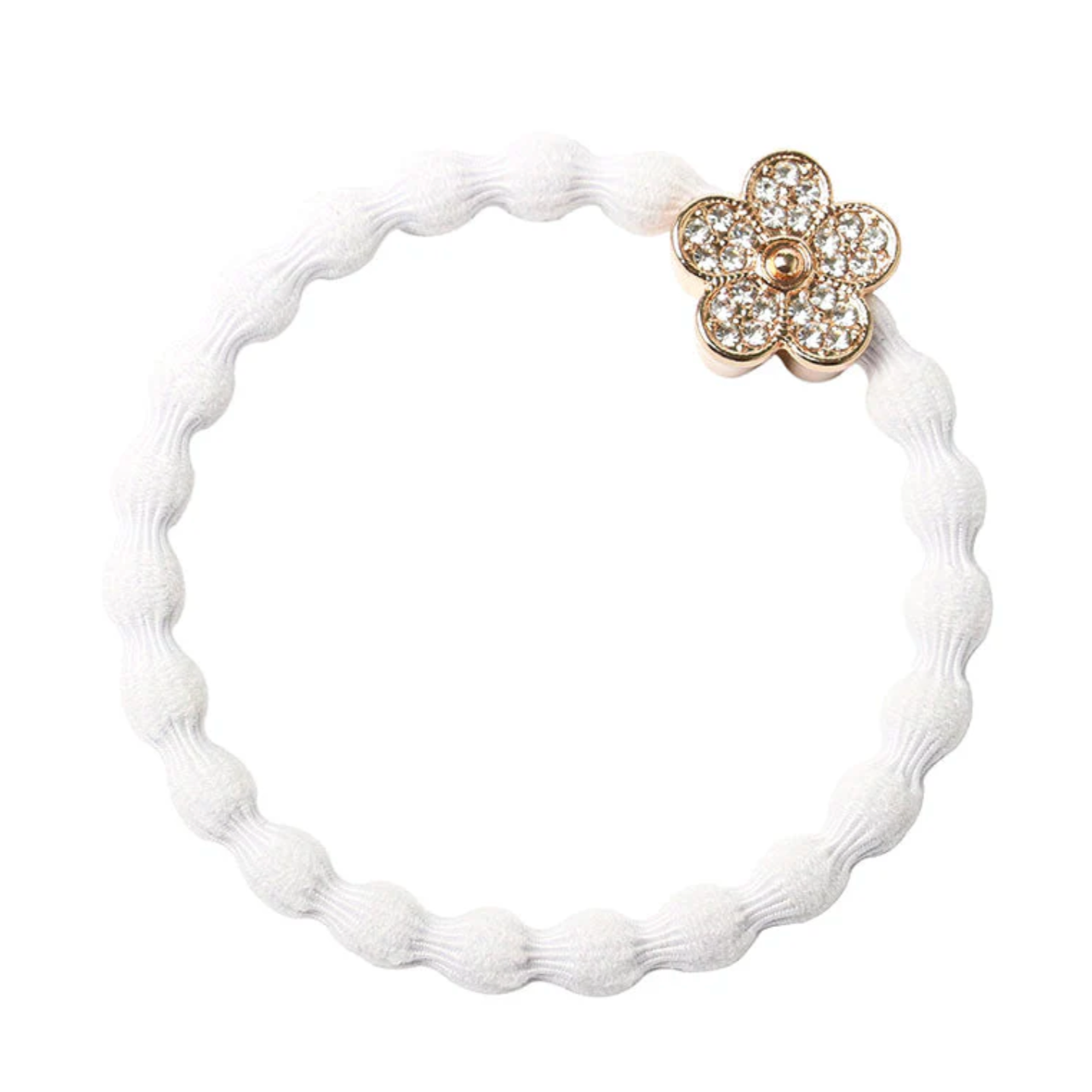 Bangle Band Bling Daisy Flower | White