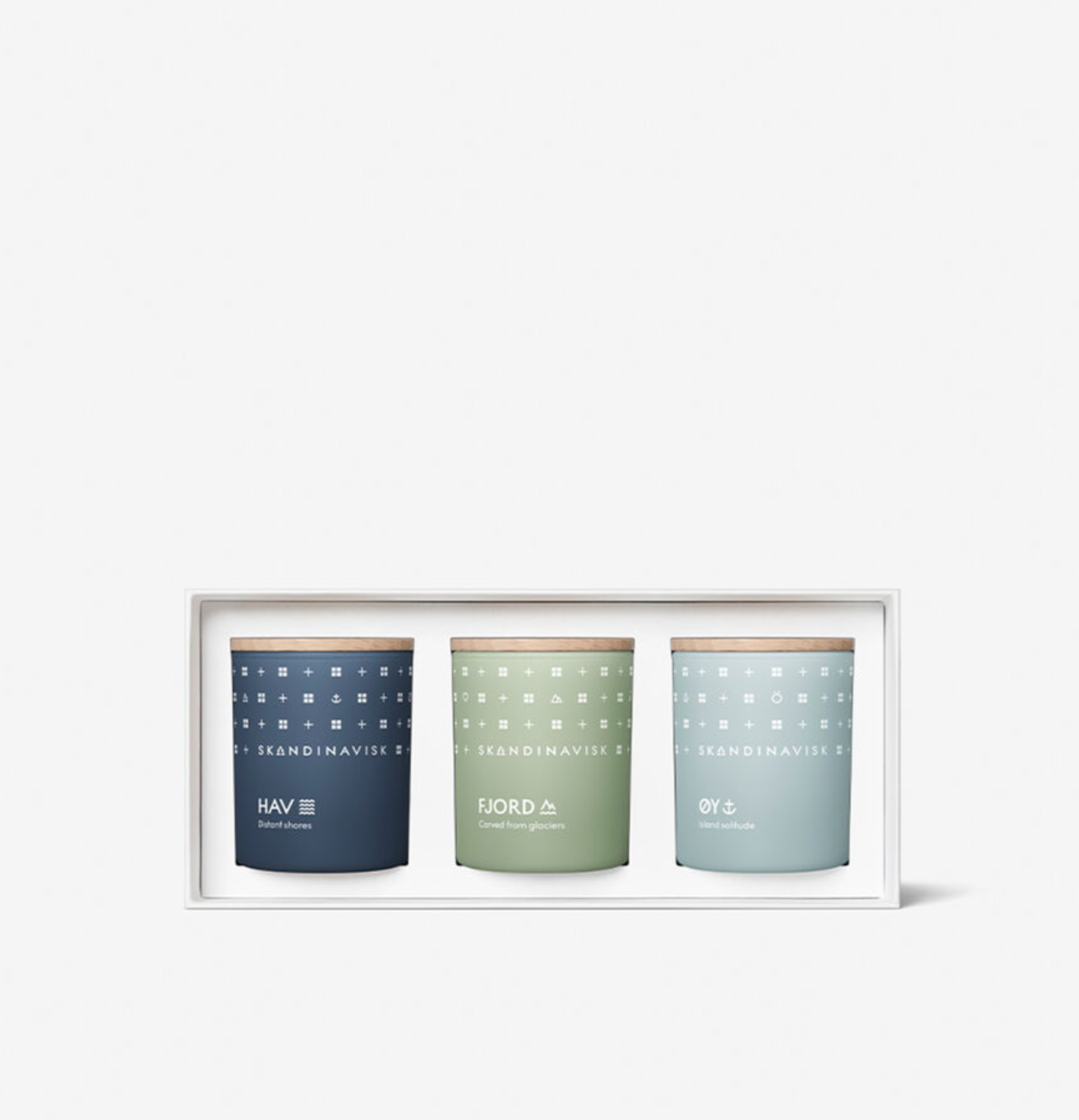 Scented Candle Escape Mini Giftset w. Hav, Fjord & Oy