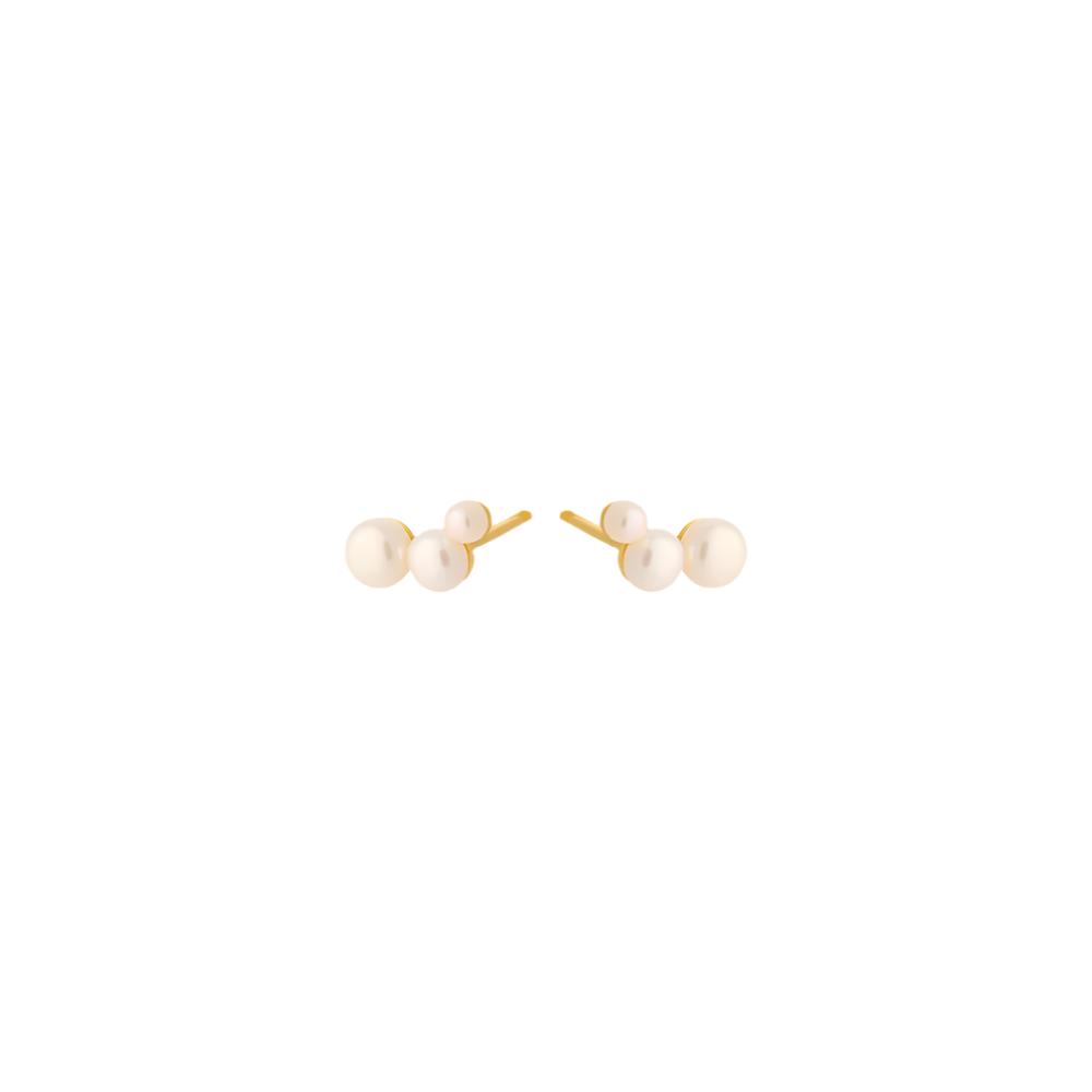 Treasure Earsticks Earrings in Gold & Pearls