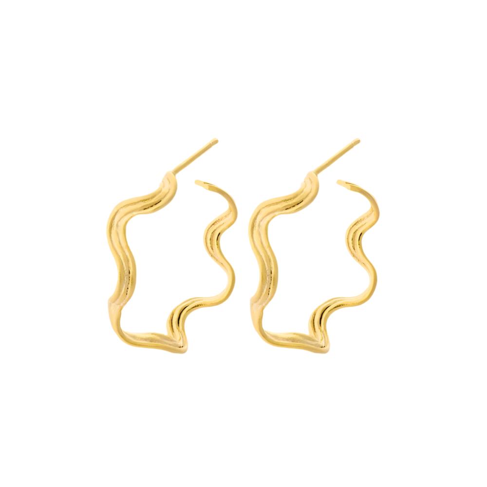 Hellir Hoops Earrings in Gold