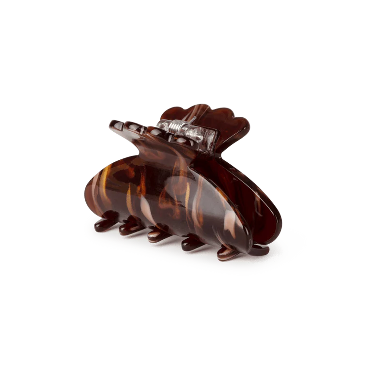 Helle Pretty Mini Hair Claw Clip in Dark Brown