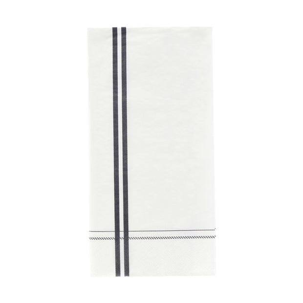 Napkins Stripe in Dark Grey pack of 12 , 20cm x 10cm