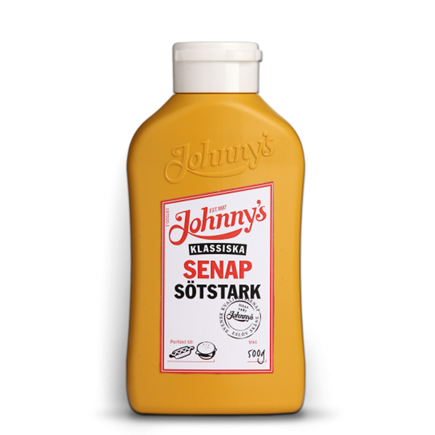 Johnnys Senap Sotstark – Hot and Sweet Mustard 500g