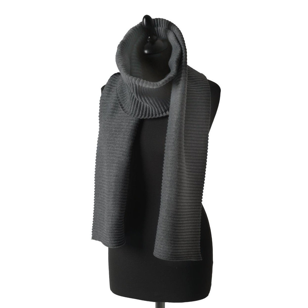 Pleece Scarf Long in Dark Grey - Blabar