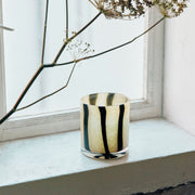 Blur - Candle Stand /Tealight Holder in Glass - Black & Beige
