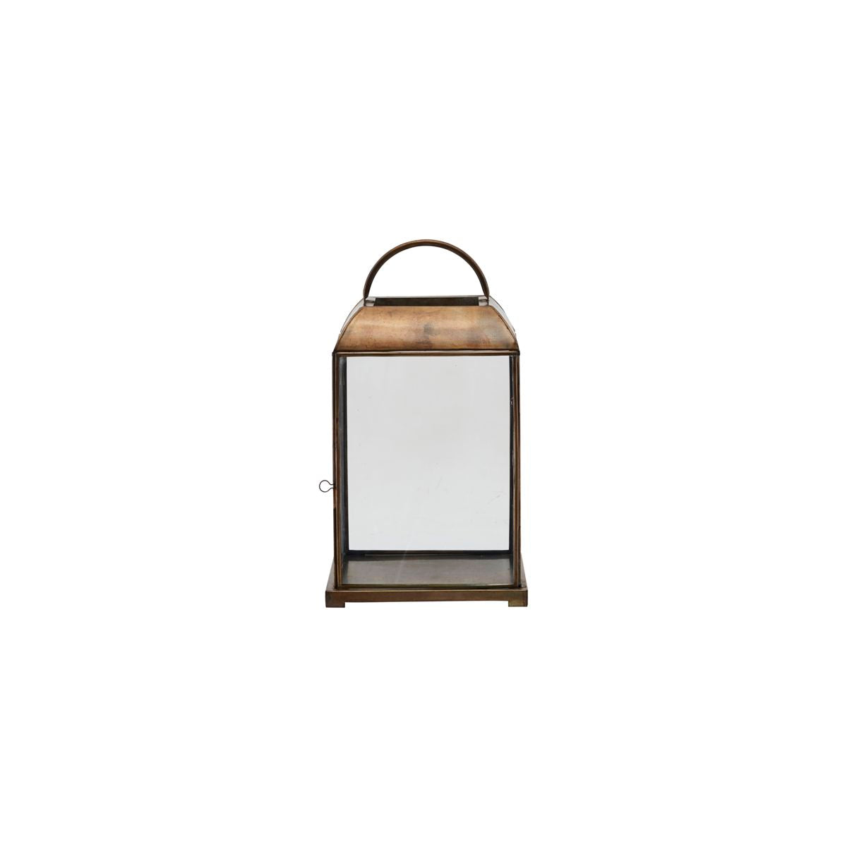 Lantern in Antique Brass & Glass 46cm