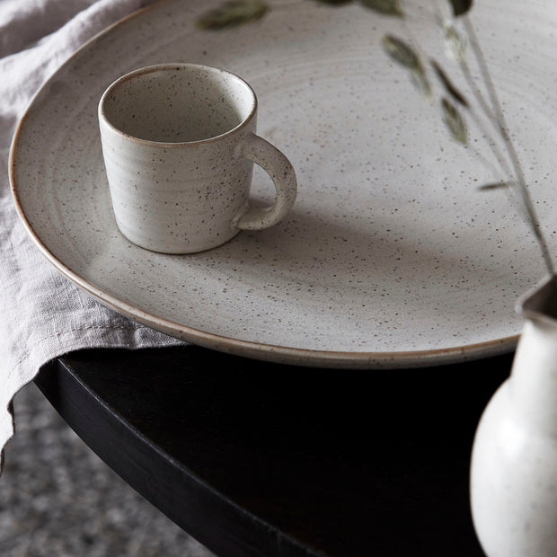 Espresso Cup Pion in Stoneware Grey/White