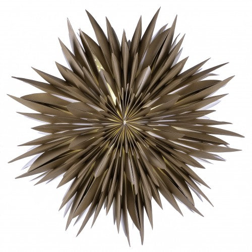 Brown spiky paper stars arranged symmetrically on a white background create a striking display, perfect to pair with the Watt & Veke Star Maja in Paper, Gold 60cm in Box for a stunning decorative starburst effect.