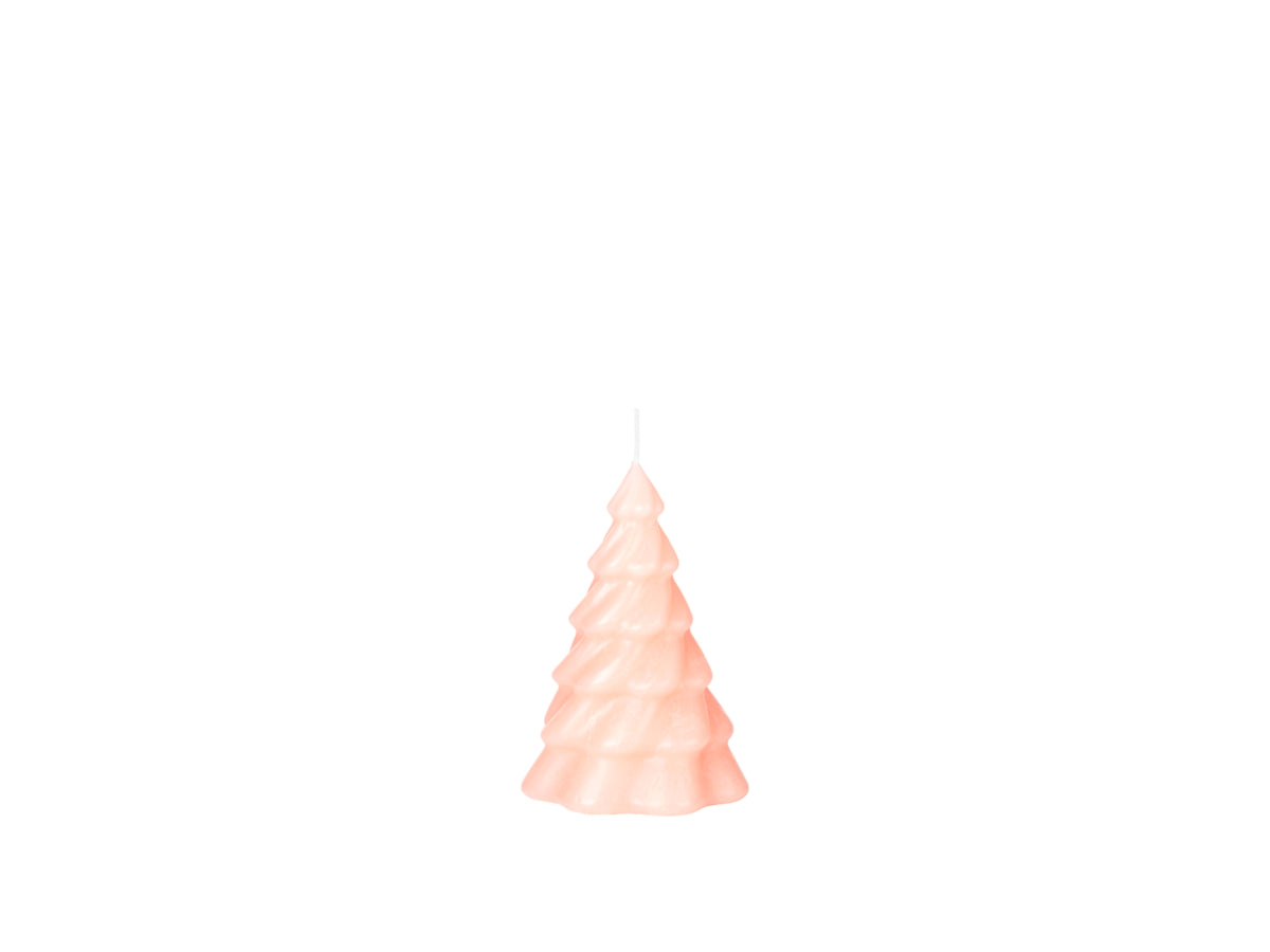 Christmas Tree Candle 'Pinus' in Dusty Peach Rose 14cm