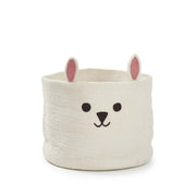 Felted Rabbit Basket in White 35cm