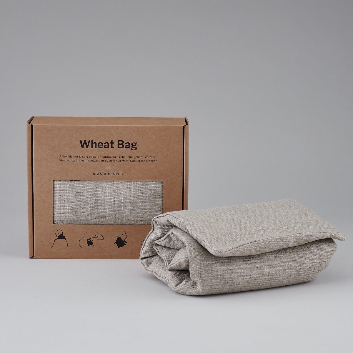 Linen Wheat Bag - Large in Natural Plain