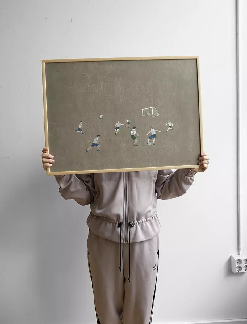 Soccer Football Print 70cm x 50cm