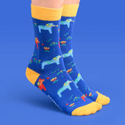 Dalahäst Dalahorse in Blue Socks size 36 - 40