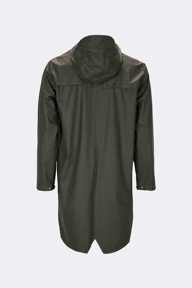 Rains Unisex Long Jacket in Green – Blabar