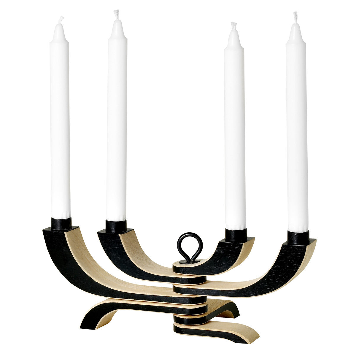 Nordic Light Candle Holder 4 Arms in Black - Blabar