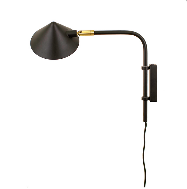Wall Lamp Kelly in Black & Gold 30cm
