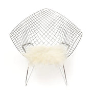 Icelandic Sheepskin Chair Pad Long in Natural White
