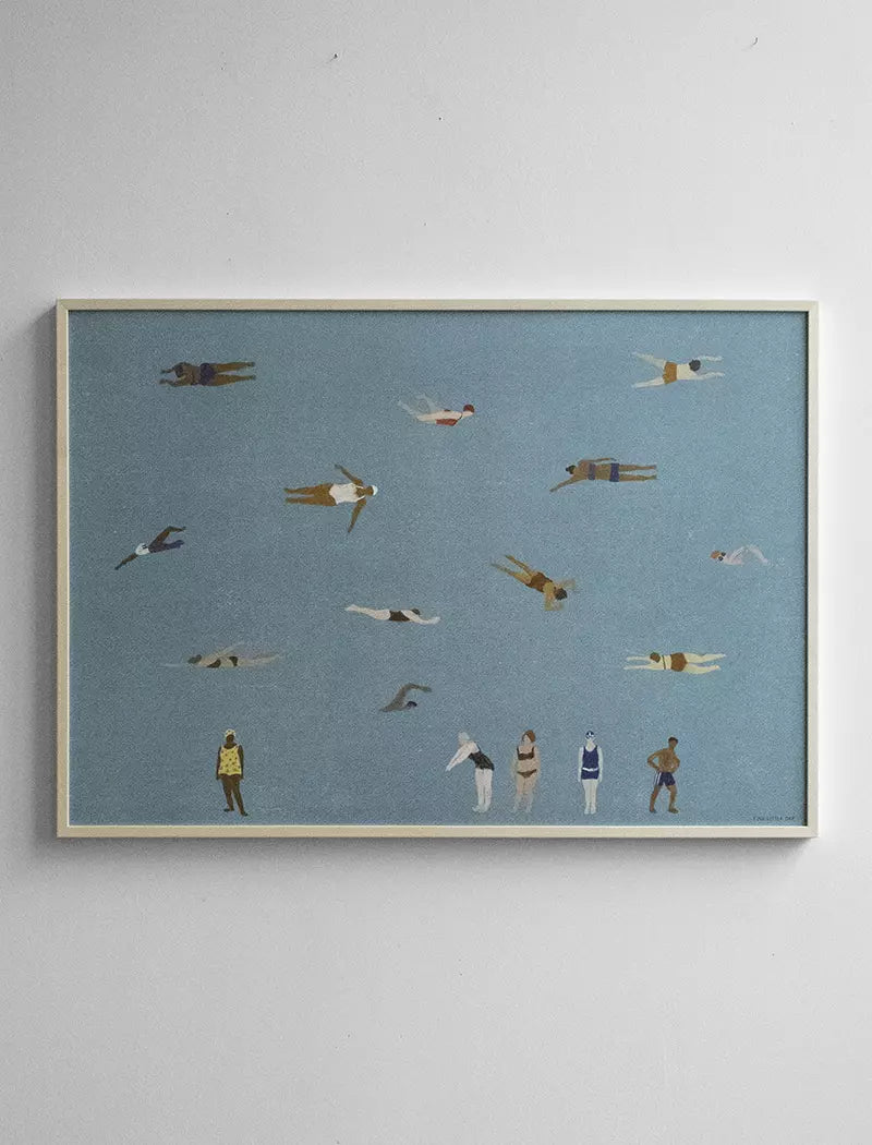 Swimmers Poster / Print 40cm x 50cm