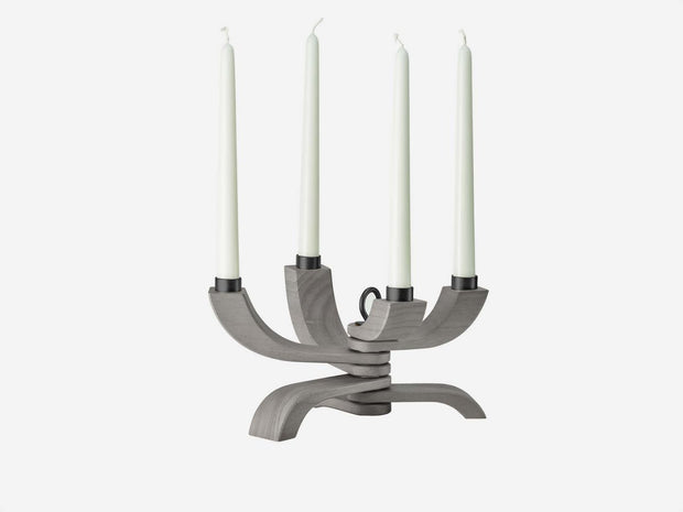 Nordic Light Candle Holder 4 Arms in grey